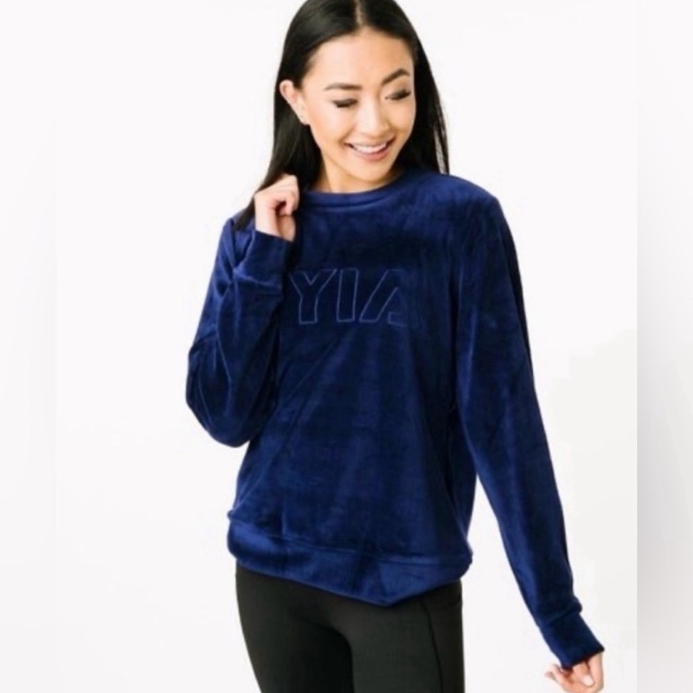 ZYIA Navy Velvet Sweatshirt